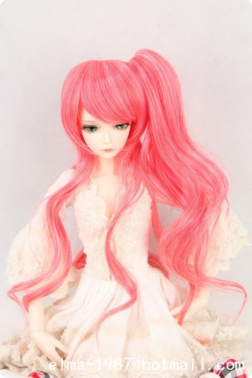 pink and white wig for bjd-2.jpg
